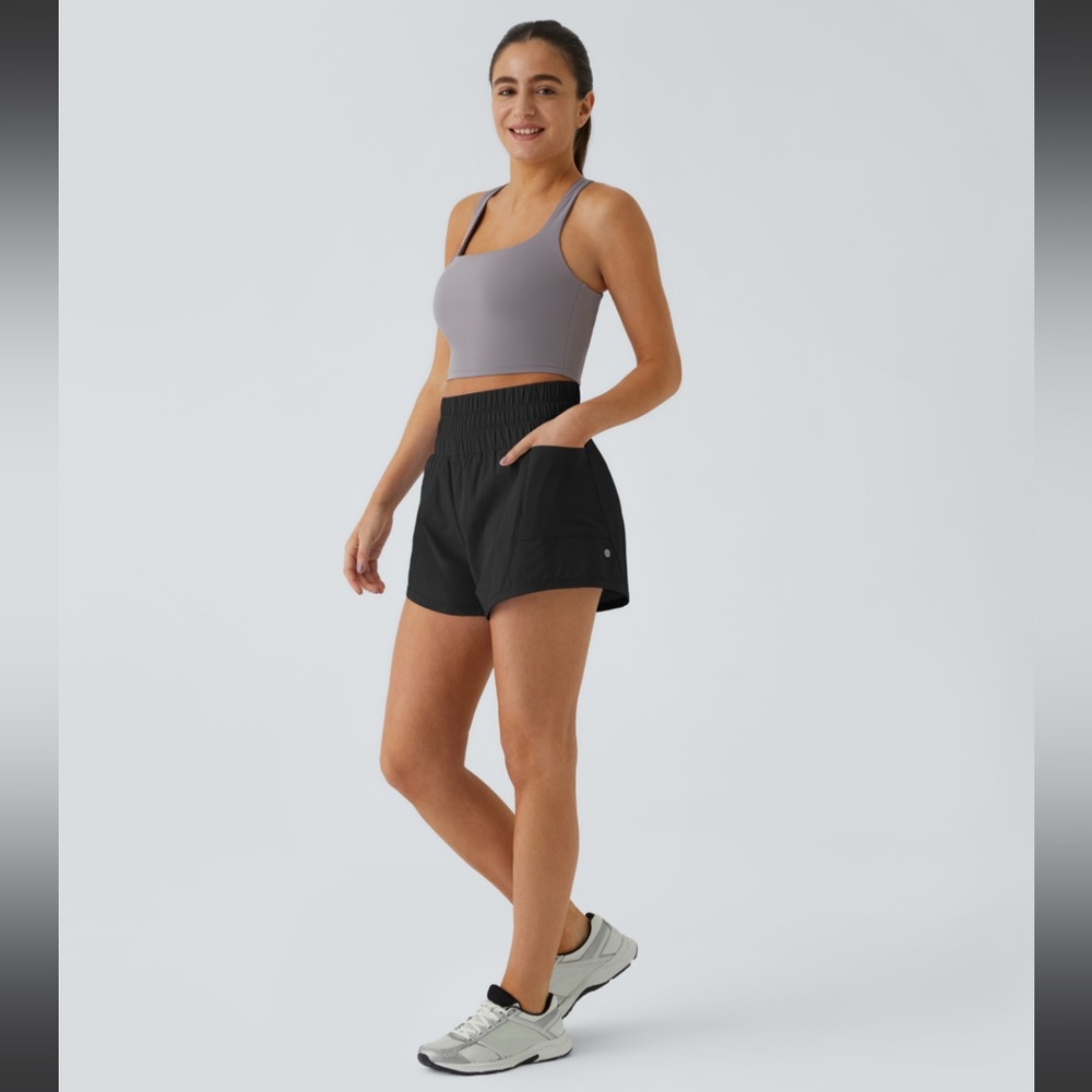 High Waisted Pocket 2-in-1 Workout Shorts